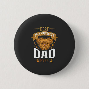 Affenpinscher Dad Ever Dog Face Paw Prints 2 Inch Round Button