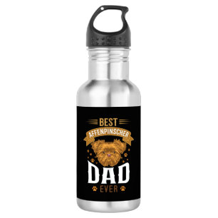Affenpinscher Dad Ever Dog Face Paw Prints 532 Ml Water Bottle