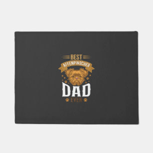 Affenpinscher Dad Ever Dog Face Paw Prints Doormat