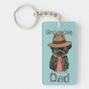 Affenpinscher Dad Keychain