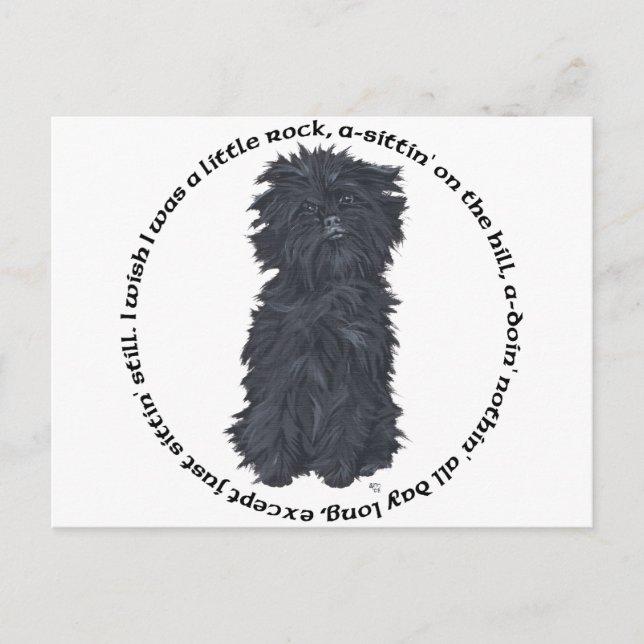 Affenpinscher Ditty Postcard (Front)
