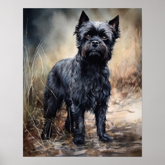 Affenpinscher Dog Art Print Poster (Front)