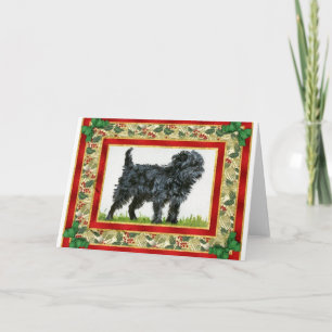 Affenpinscher Dog Blank Christmas Card
