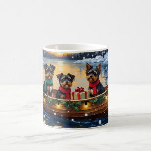 Affenpinscher Dog Christmas Boat Holiday Coffee Mug
