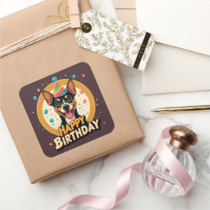 Affenpinscher Dog Colourful Square Sticker