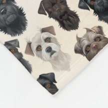 Affenpinscher Dog Faces Collage Pattern