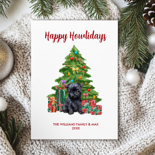  Affenpinscher Dog Family Christmas Holiday Card