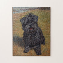 Affenpinscher Dog Oil Painting Portrait