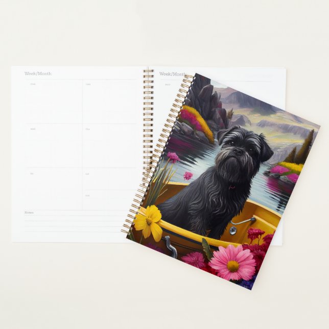 Affenpinscher Dog on a Paddle: A Scenic Adventure Planner (Display)