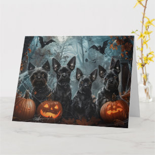 Affenpinscher Halloween Night Doggy Delight Card