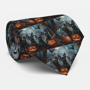 Affenpinscher Halloween Night Doggy Delight Tie