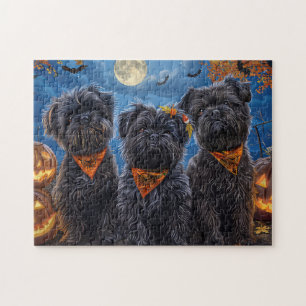 Affenpinscher Halloween Spooky Jigsaw Puzzle