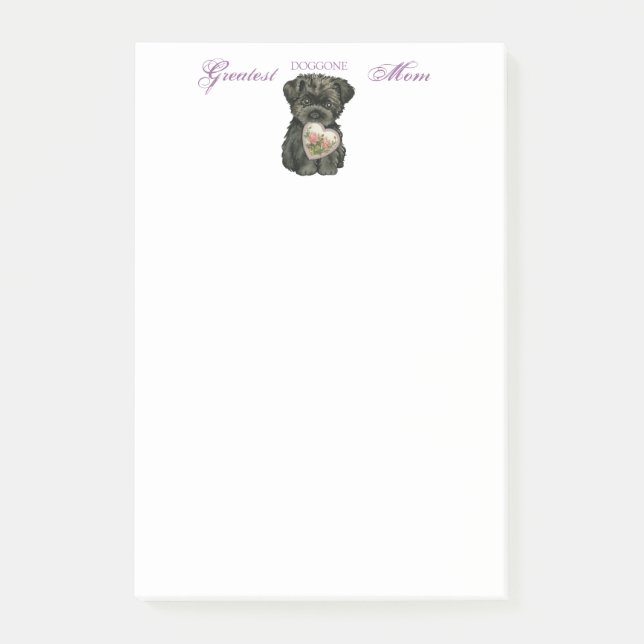 Affenpinscher Heart Mom Post-it Notes (Front)