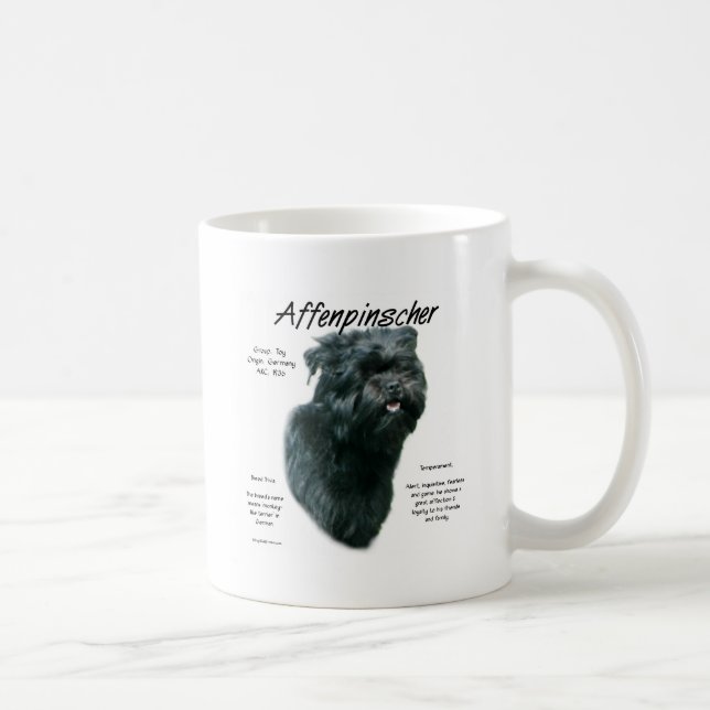 Affenpinscher History Design Coffee Mug (Right)