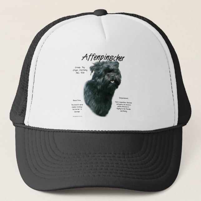 Affenpinscher History Design Trucker Hat (Front)