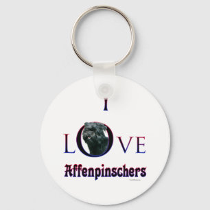 Affenpinscher I Love Keychain