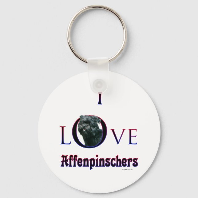 Affenpinscher I Love Keychain (Front)