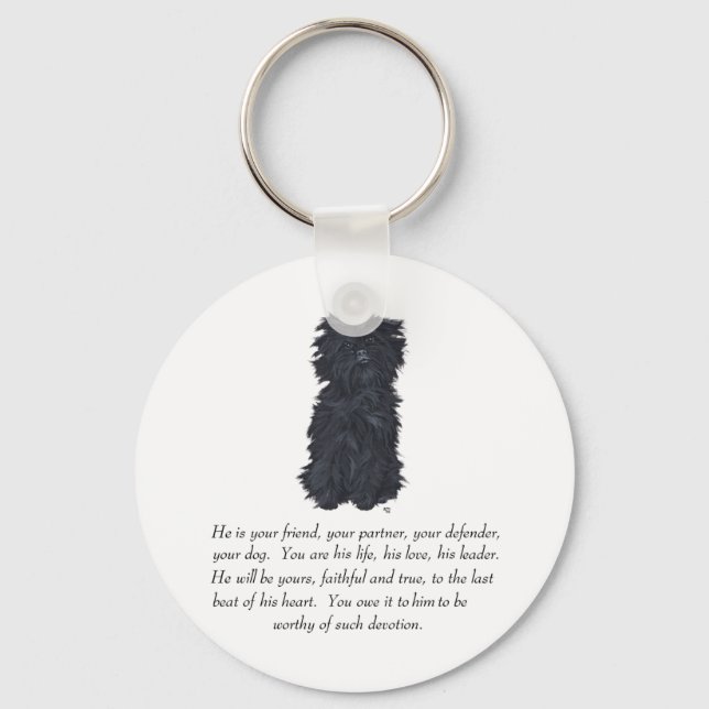 Affenpinscher Keepsake Keychain (Front)