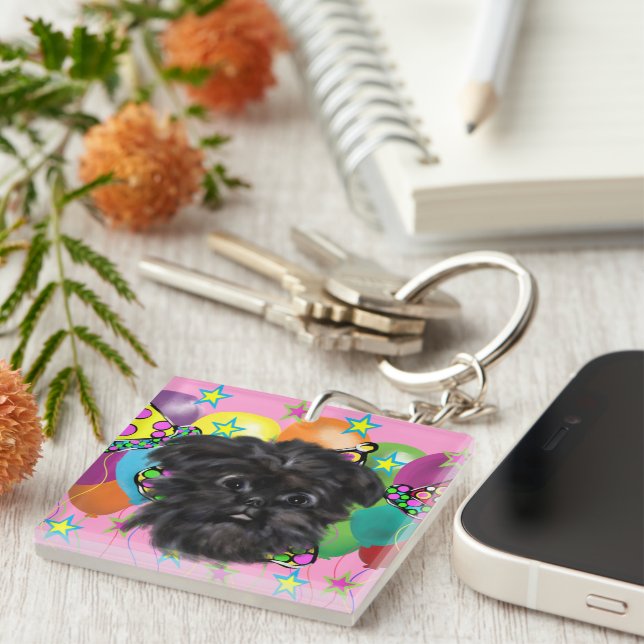 Affenpinscher  keychain (Front Right)