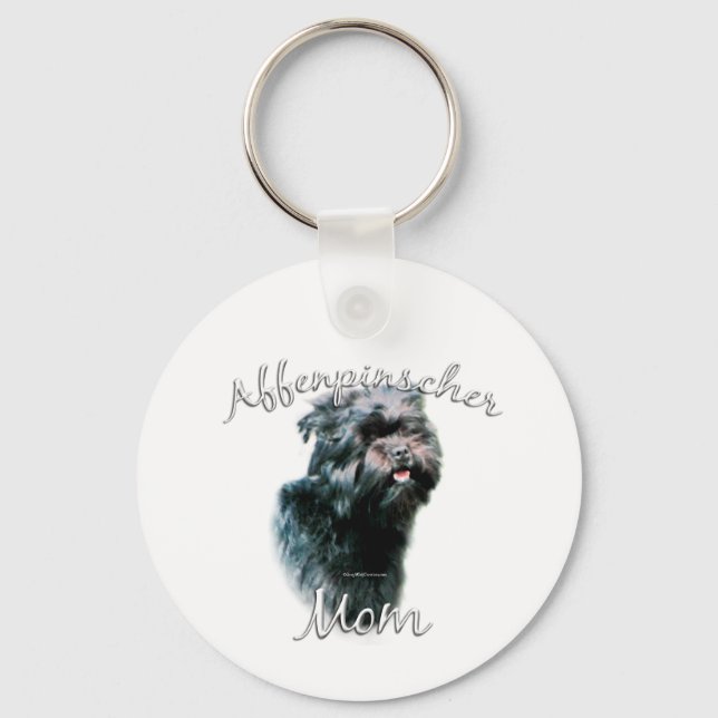 Affenpinscher Mom 2 Keychain (Front)