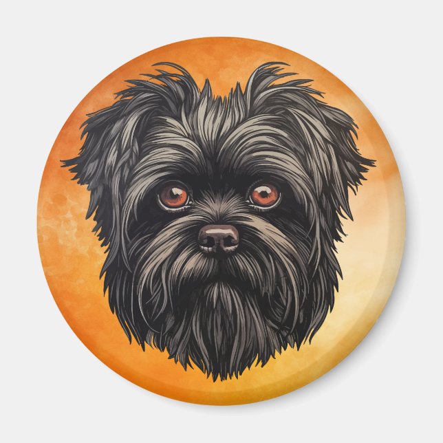 Affenpinscher Monkey Dog Affens Terrier Magnet (Front)