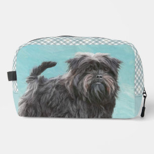 Affenpinscher Painting Black and Silver Dog Art Dopp Kit