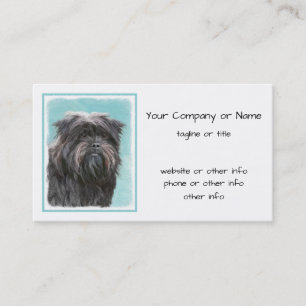 Affenpinscher Painting - Cute Original Dog Art Business Card