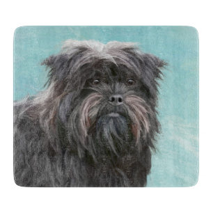Affenpinscher Painting - Cute Original Dog Art Cutting Board