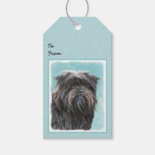 Affenpinscher Painting - Cute Original Dog Art Gift Tags