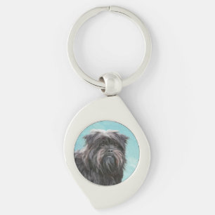 Affenpinscher Painting - Cute Original Dog Art Keychain