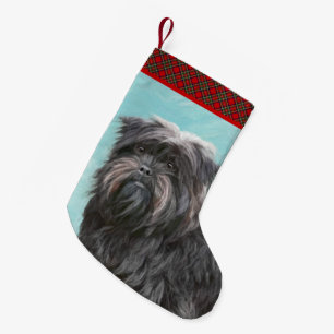 Affenpinscher Painting - Cute Original Dog Art Small Christmas Stocking