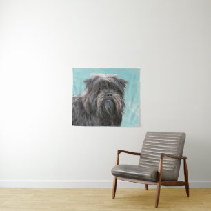 Affenpinscher Painting - Cute Original Dog Art Tapestry