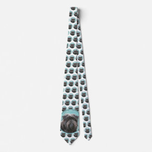 Affenpinscher Painting - Cute Original Dog Art Tie