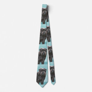Affenpinscher Painting - Cute Original Dog Art Tie