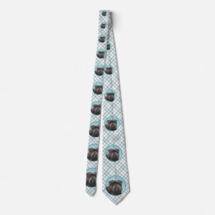 Affenpinscher Painting - Cute Original Dog Art Tie
