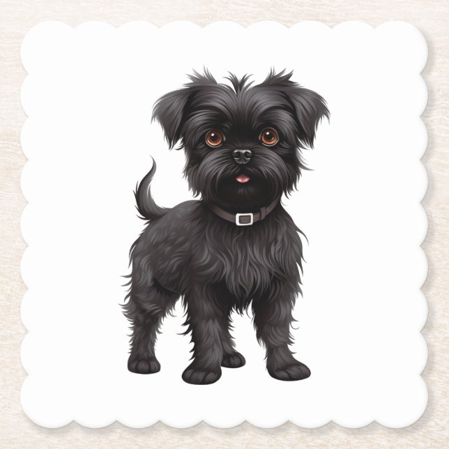 Affenpinscher Paper Coaster (Front)