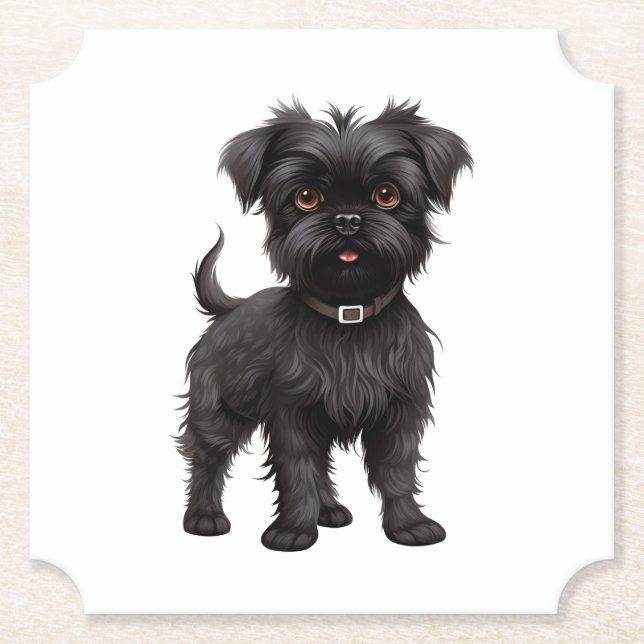 Affenpinscher Paper Coaster (Front)