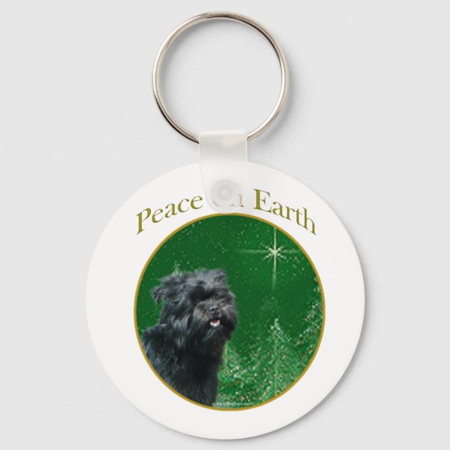 Affenpinscher Peace Keychain (Front)