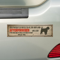 Affenpinscher Silhouette Funny Guard Dog Warning