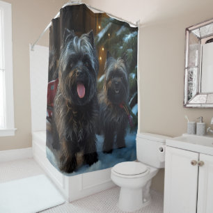 Affenpinscher Snowy Sleigh Ride Christmas Decor