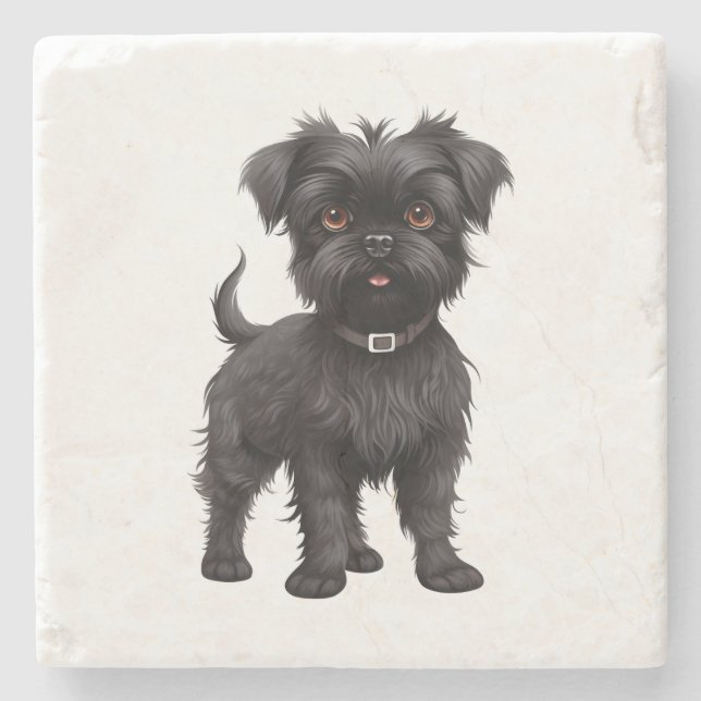 Affenpinscher Stone Coaster (Front)
