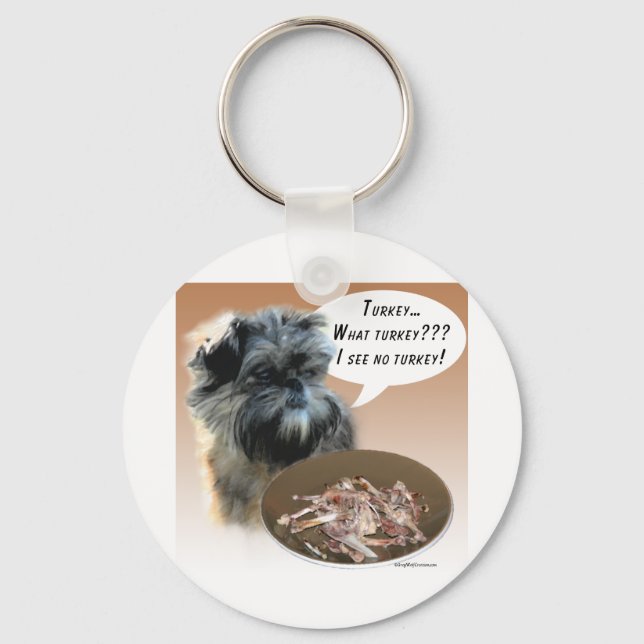 Affenpinscher Turkey Keychain (Front)