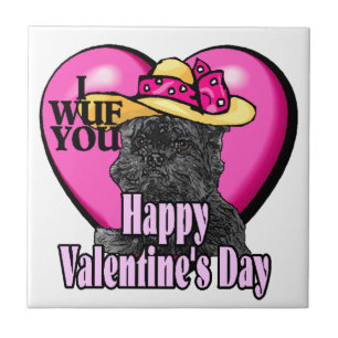 Affenpinscher Valentines Day Tile