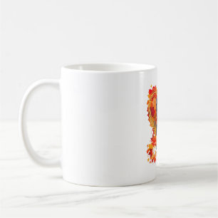 Affenpinscher With Heart Made Of Autumn Leaves Coffee Mug