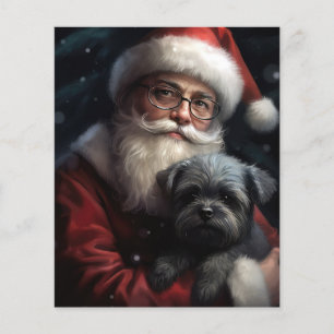 Affenpinscher with Santa Claus Festive Christmas Flyer