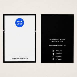 Affichage du collier noir blanc de logo