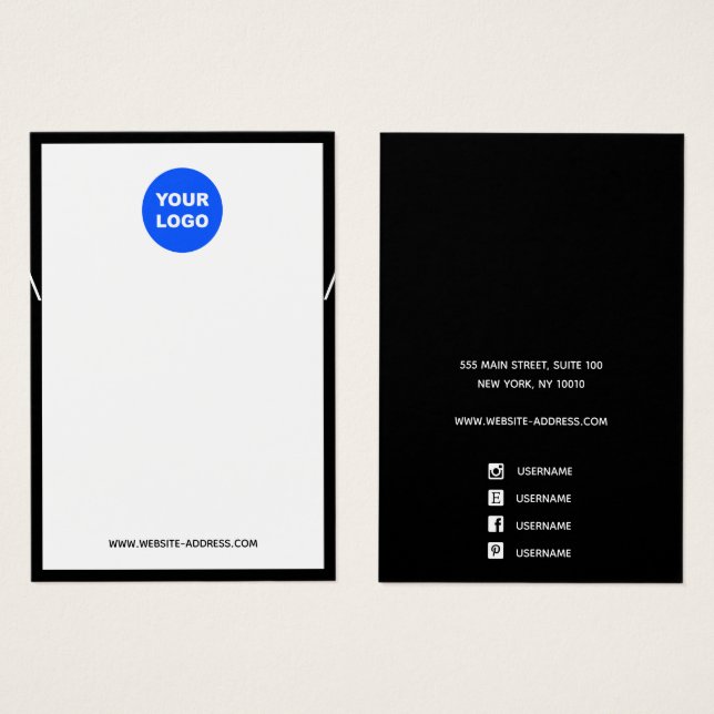 Affichage du collier noir blanc de logo (Devant & derrière)