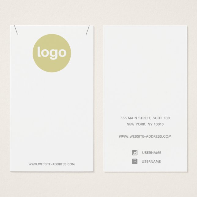 Affichage du Pendentif de collier de logo blanc pe (Devant & derrière)