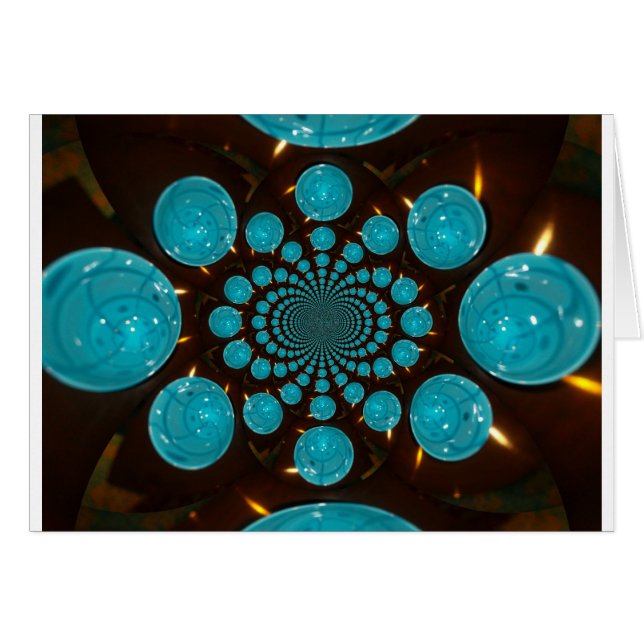 Affichage éclatant des lumières cyanes Kaleidoscop (Devant horizontal)