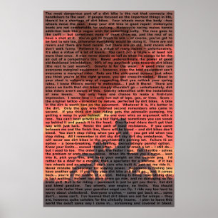 Affiche 001 de citation de vélo de saleté